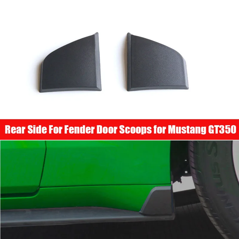New2Pcs Car Front / Rear Side Fender Door Scoops Plate Fender Scoop Cover Per Ford Mustang Gt350 2015-2019 Car Styling