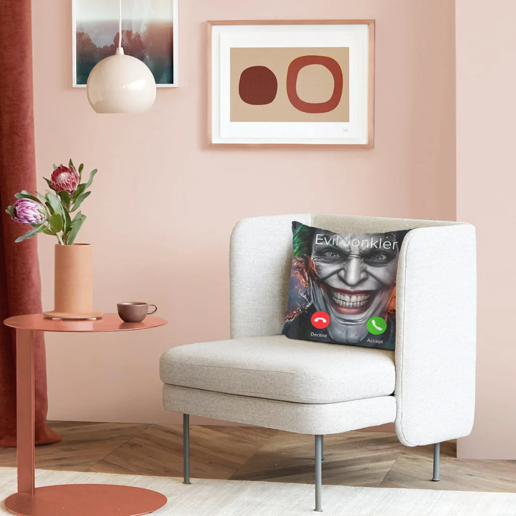 Pillowcase Cushions Cover Cushions Home Decoration Humor Horror Incoming Call From Evil Jonkler Pillows For Sofa 5