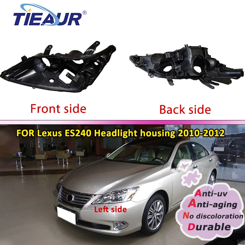 

Корпус для фары Пластиковый черный для Lexus ES240 2010 2011 2012 абажур объектив задняя крышка автомобильные аксессуары