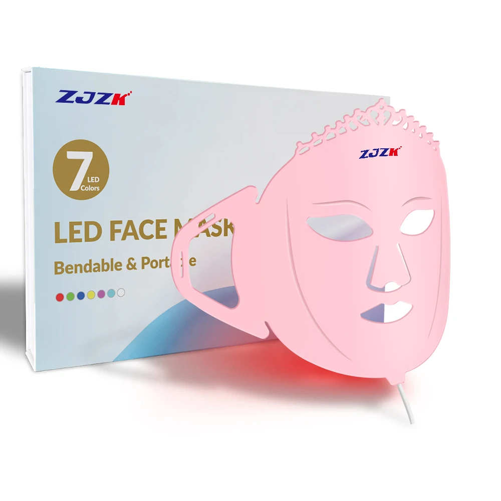 

Новая искусственная маска для лица, красная фотонная терапия, антивозрастное бритье, 7 цветов, маска для лица, уход за кожей, косметическое устройство