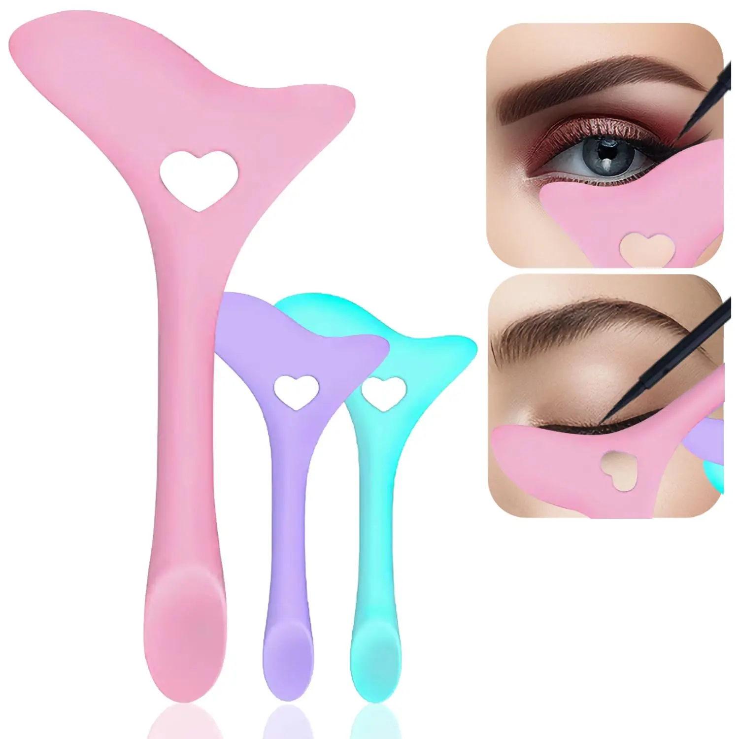 Multifunctionele Siliconen Eyeliner Oogschaduw Sjablonen Maken Gereedschap Voor Oogmake-Up Cat Eye Line Guide Cosmetisch Hulpmiddel