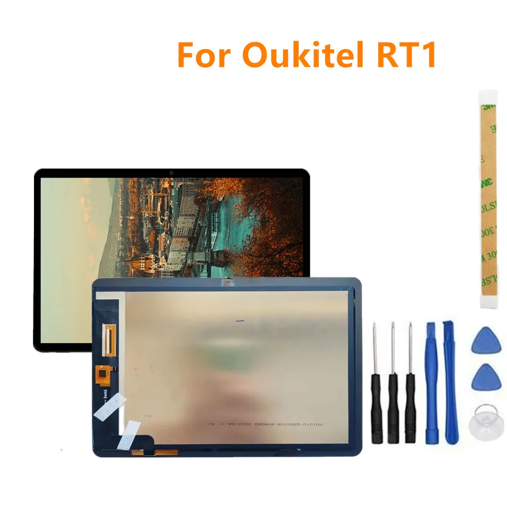 Original para Oukitel Rt1 10.1 Ip68 Áspero 4g Tablet pc Painel Lcd Combo Display Touch Screen Assembléia Peças de Reparo Vidro Novo