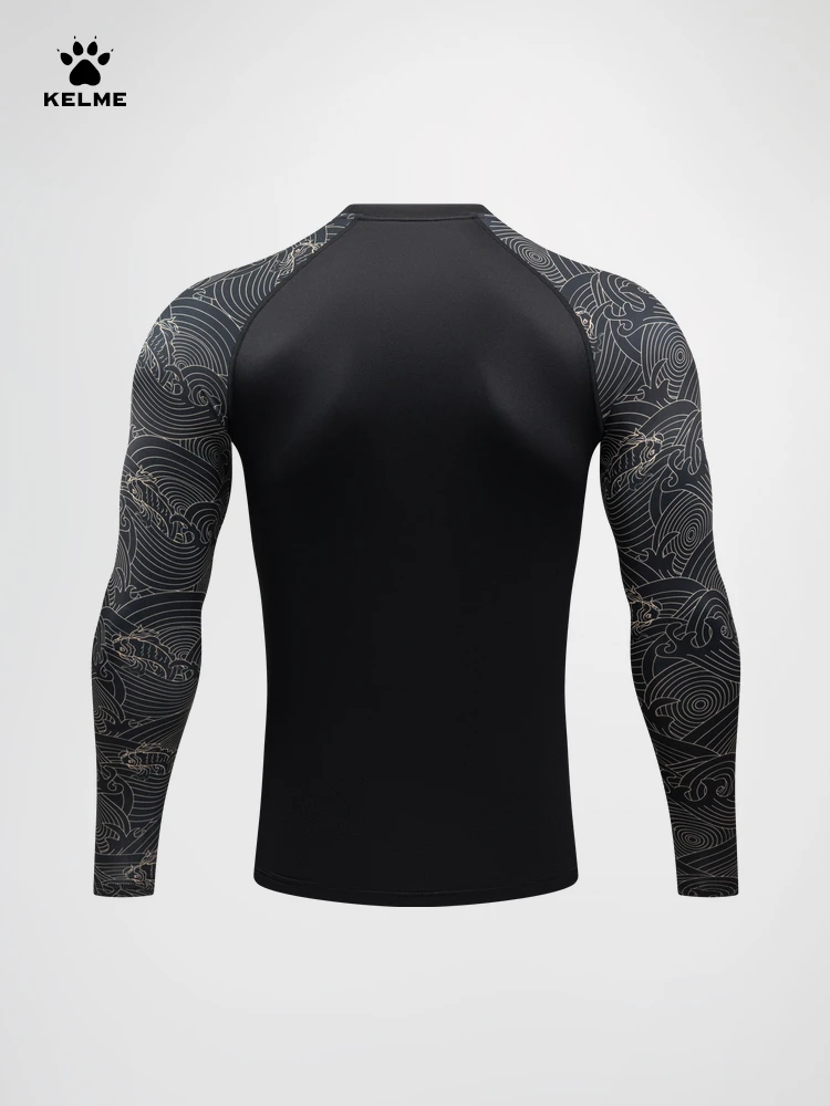 Kelme Goalkeeper Clothes The Year Of The Loong Series Tights Men's Long Sleeve Sports Running Retro Trend Fitness Clothing men running tops