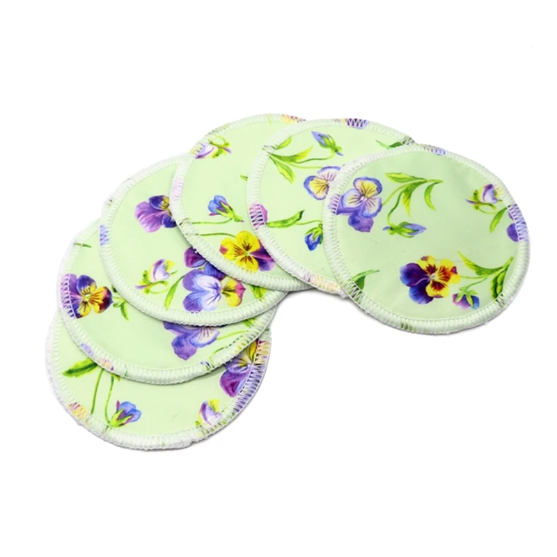 Nursing Pads 6pcs/set Washable Breast Breastfeeding Super Absorbency Mat for Mum Waterproof Feeding Pad Reusable Supplies 4
