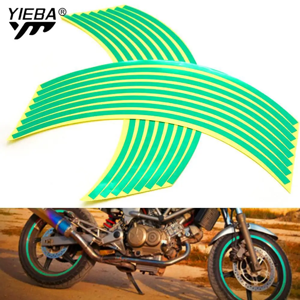 

16 Strips Wheel Sticker Stripe Tape Bike Motorcycle 17 18inch For Kawasaki ER6N ER6F ER 6N 6F VERSYS 1000 ZZR600 FOR BMW R1200RT