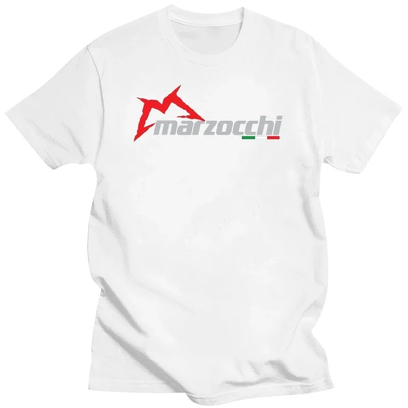 Maglietta Da Uomo Marzocchi Logo Forcella Ammortizzata Motor Bike S Camicia Nera Cotone Maniche Corte Divertente Grafica Ee Donna