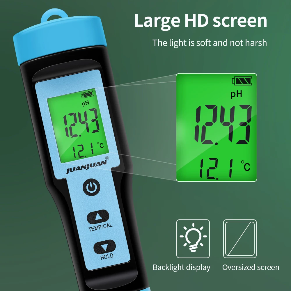 YY-1030 Digital Food PH Meter Thermometer 0.00~14.00 PH Measuring Instrument for Dough Cheese Fruit Meat Milk Soil 5