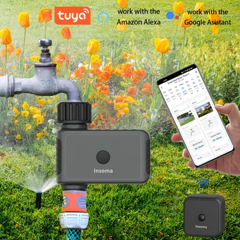 Insoma Wifi Automatic Sprinkle Timer Remote Garden Water Timer Smart Irrigation Watering System Hose Control Unit Support Alexa 1
