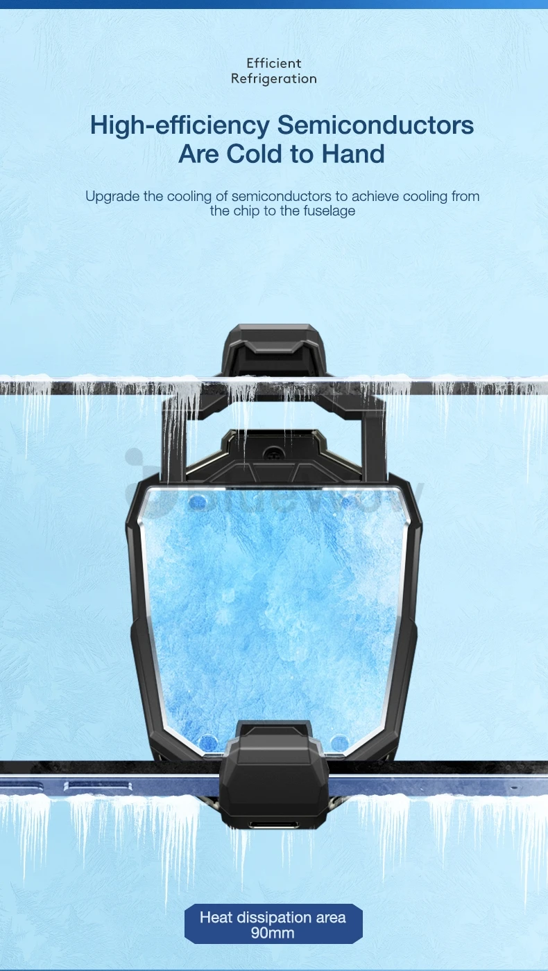 BlueWow X20 Mobile Phone Cooler Gaming Radiator description image 4