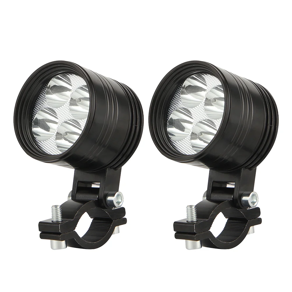 

2 Pcs Bright Lights Auxiliary Motorcycle Headlights LED Car Off-road Fog Die-cast Aluminum Housing Waterproof