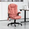 6 Point Vibrating Massage Office Chair with Heat, Microfiber High Back Executive Office Chair with Reclining Backrest. 2