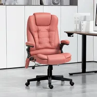 6 Point Vibrating Massage Office Chair with Heat, Microfiber High Back Executive Office Chair with Reclining Backrest. 2