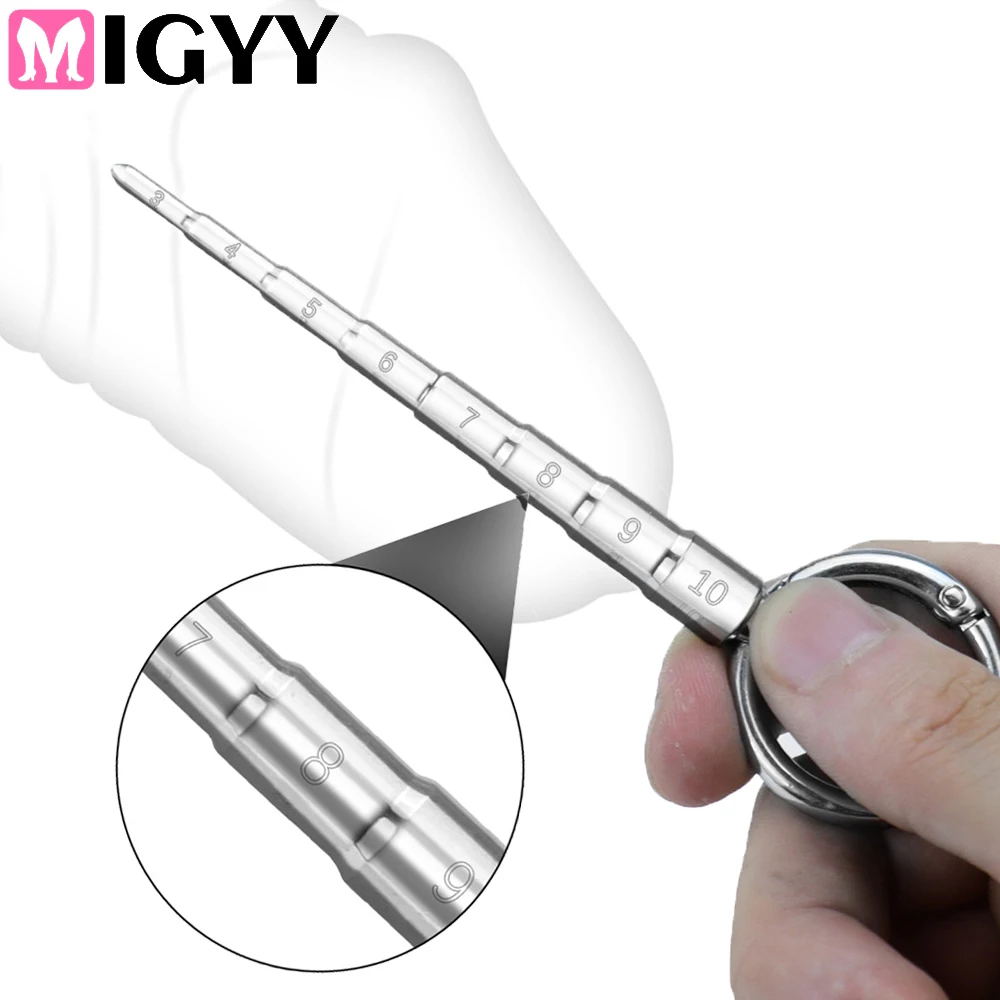 Metall Penis Plug Männliche Masturbation Katheter Sounds Dilatator Harnröhren Plug Prostata Stimulation Sex Spielzeug für Männer Verzögerung Ejakulation 1