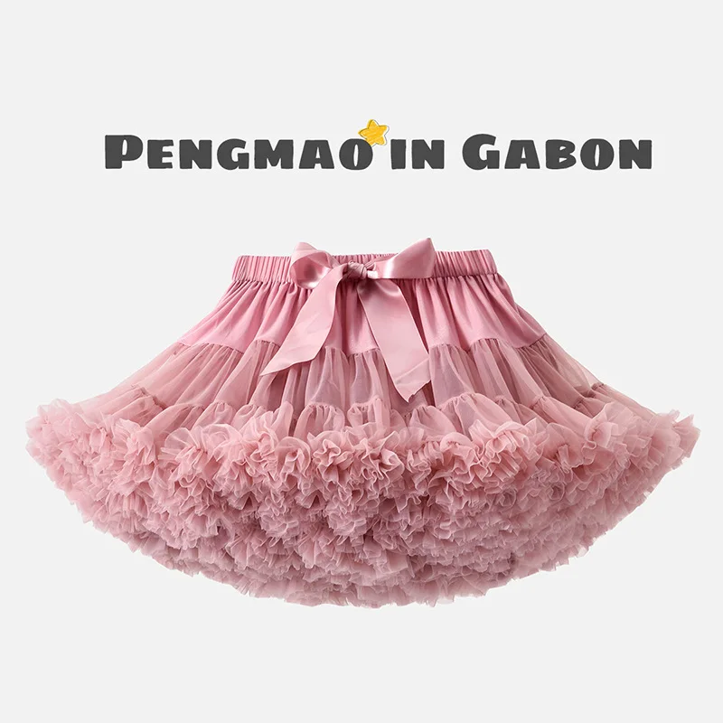 

Spring and Summer Hot Styles Multiple Colors Girls' Sweet Princess Fashion Skirt Full Mesh Cake Puffy Skirt Girls' Ballet Skirt