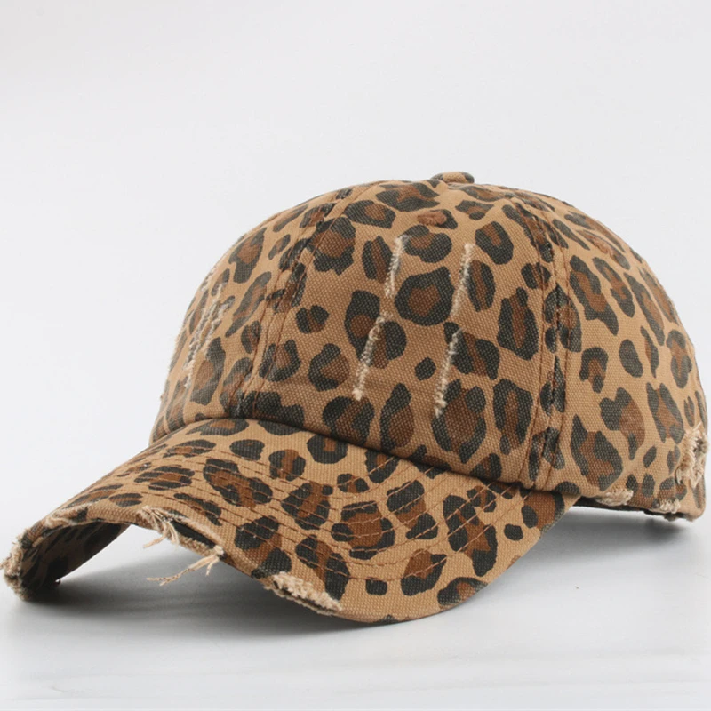 Heißer Verkauf Y2K Mode Leopard Print frauen Baseball Kappe Sommer Im Freien Sonnencreme Hut Weibliche Trendy Kappe – Detail 3