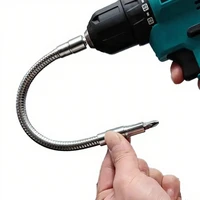 Douille de connexion d'embout pour perceuse à main, tige hexagonale, extension flexible en métal, porte-embout magnétique, tournevis hexagonal, 150mm, 300mm, le plus récent 1
