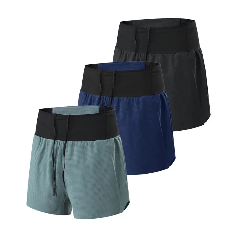 Men Double Deck 2 in 1 Fitness Shorts Marathon Running Training Pants Gym Workout Basketball Sports Jogging Shorts Sportswear 5