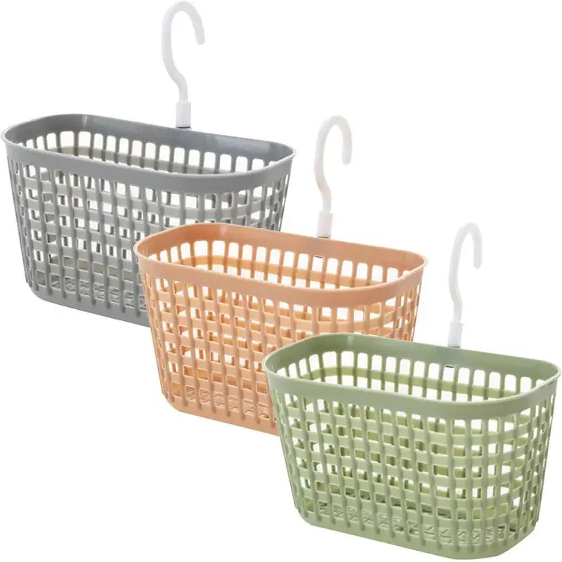 Plastic Hanging Shower Caddy Kitchen Bathroom Storage Basket with