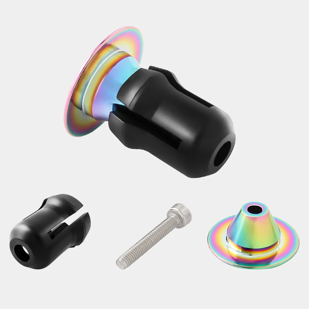 Expansion Lock Bicycle Handlebar Grip End Plug Cover MTB Road Bike Aluminum-Cap Road Bike Expansion Plug 32 X 26MM Bar Ends