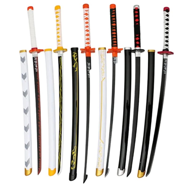 Cosplay Demon Slayer Satoman Tanjiro Sword Weapon 41inch Anime Kimetsu no Yaiba Wood 104cm Katana Prop Model