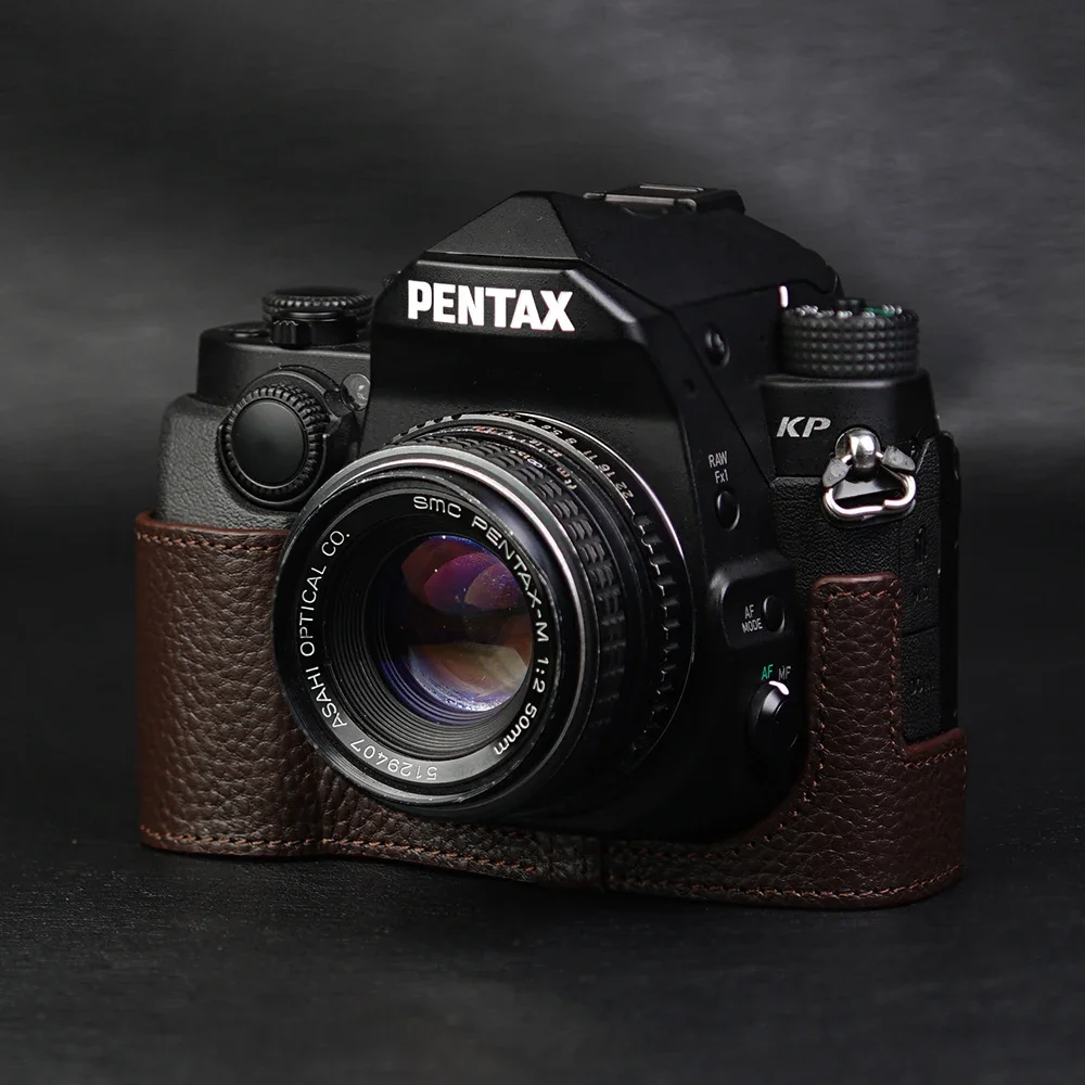 ペンタックス-本革ハーフカメラケース、バッグカバー、17、k1000、k2