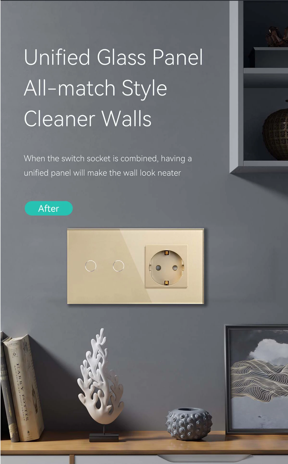 bseed interruptor de toque de parede interruptor de sensor de luz soquete da ue com usb tomadas dupla tomada de vidro luz de fundo azul