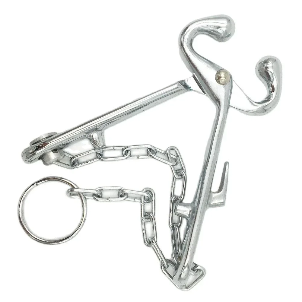 1 Pc Stainless Steel Cow Traction Clamp Cattle Nose Pliers with Chain Fixed Bovine Nose Piercing Device Cattle Supplies