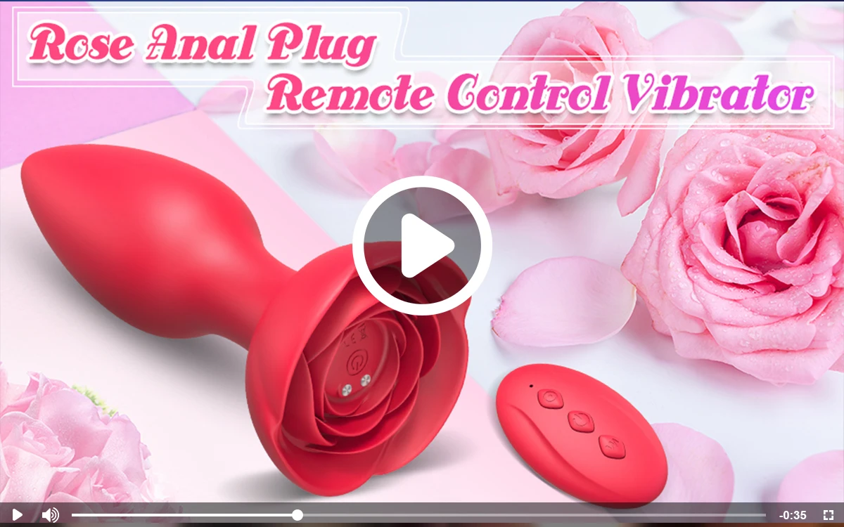 Vibratore rosa Butt plug anale Massaggiatore prostatico maschile Stimolatore clitorideo Masturbatore telecomandato Giocattolo del sesso per_voghion.com