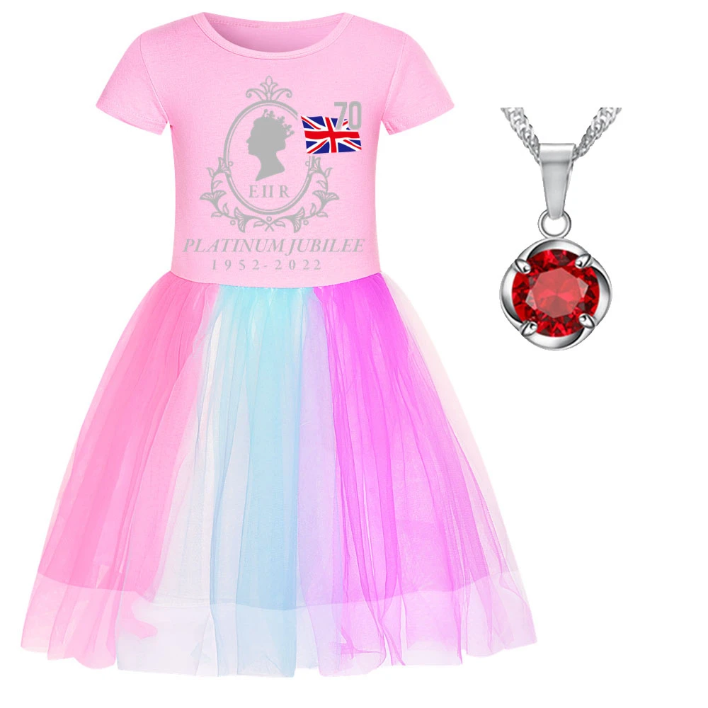 Platinum Jubilee Princess Kids Dresses Girls Fancy Summer Clothes Short Sleeve T Shirt Dress Children Birthday Party Clothing Aliexpress