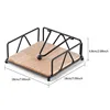 Flat Napkin Holder Metal Kitchen Napkin Holder With Weighted Tension Arm Rustic Tissue Paper Dispenser For Countertop Table 6