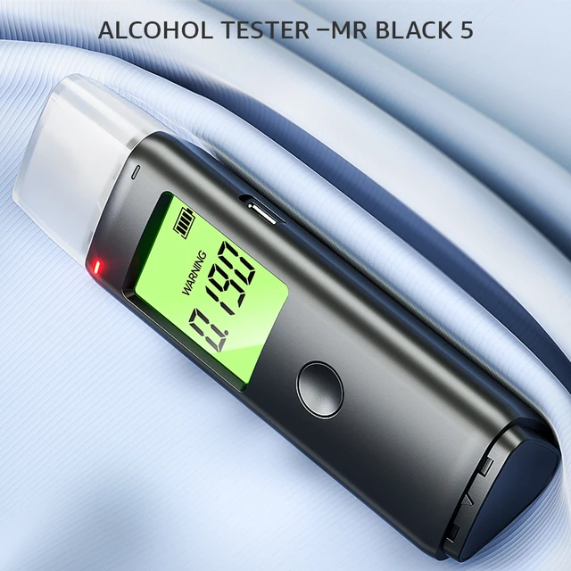 ZW Breathalyzer Rechargeable | Professional-Grade Accuracy | Portable Breath Alcohol Tester for Personal & Professional Use Pro 5