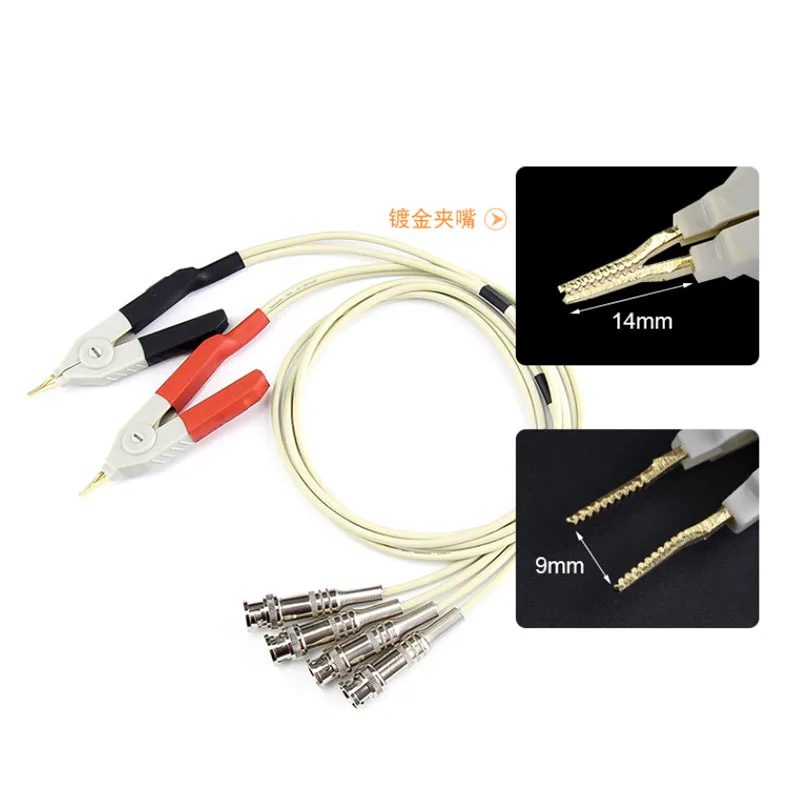 1PC 60CM LCR Meter Test Leads / LCR Test Clip / Terminal Kelvin Line with 4 Bnc Port/wire Cable