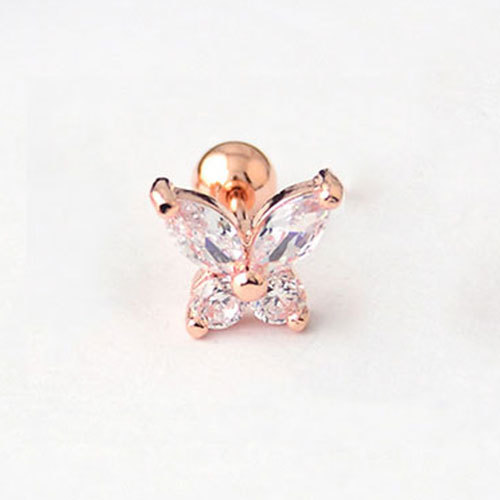 PCS Cute Small Star Ear Stud Cuff Earring Gold Color Cartilage Stainless Steel Helix Piercing Tragus Bar Ball Ear Jewelry