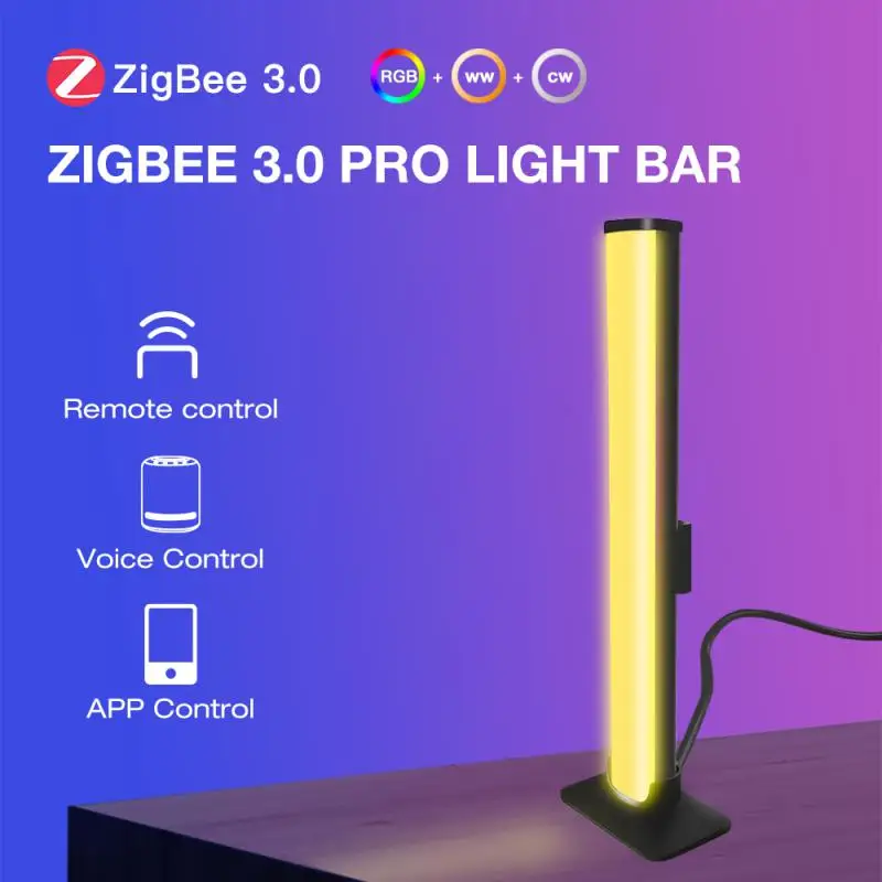 

Tuya ZigBee 3.0 Smart Light Bar DC5V USB Night Light RGBCCT 4W Light Bar SmartThing Alexa App Voice Light Bar Support RF Remote