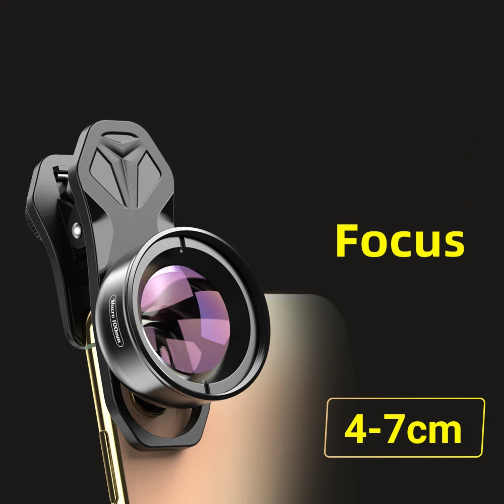 100mm Macro 4K HD Smartphone External Lens Shooting Flower Jewelry Details Photograph Eyelash Beauty Pupil Mobile Phone Camera