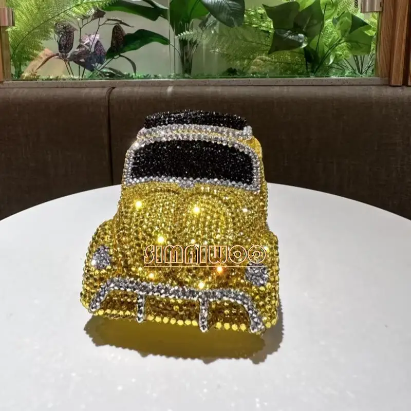 DIY Strass Vintage Auto Sparschwein Mosaik Kreuz stich Ornamente Requisiten Auto Desktop Büro Dekorationen Kinder Geburtstags geschenk – Detail 3