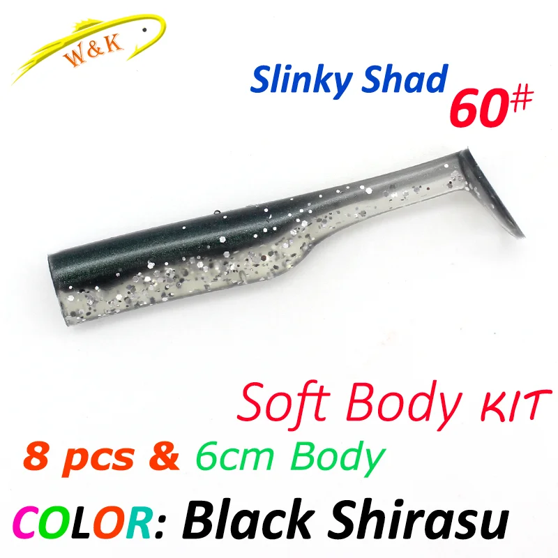 Enhanced Fishing Lure Kit - Slinky Shad Soft Lures with Jig Heads for Rock and Mud Minnow Fishing