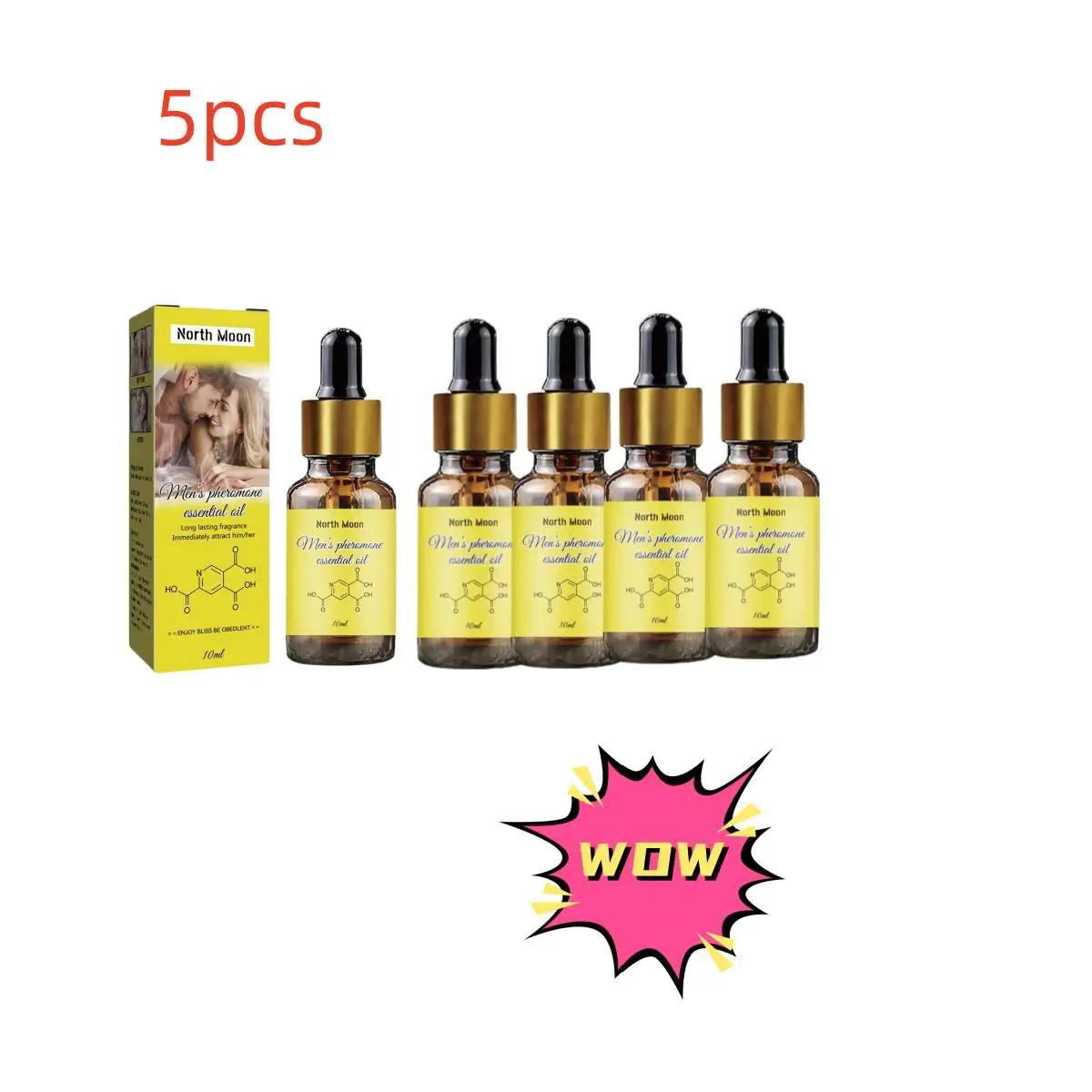 5PCS Pheromone Infused Essential Oil 10ml Pheromone Oil For Men To Attract Women Unisex Fragrance