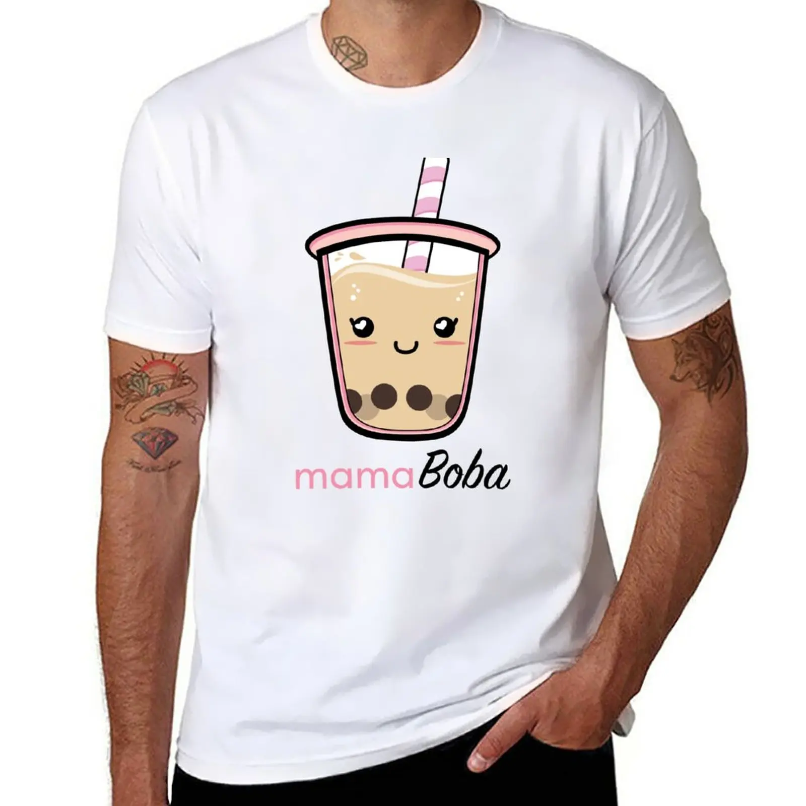 

Mama Boba Tea T-Shirt oversized heavyweights cute tops t shirt men