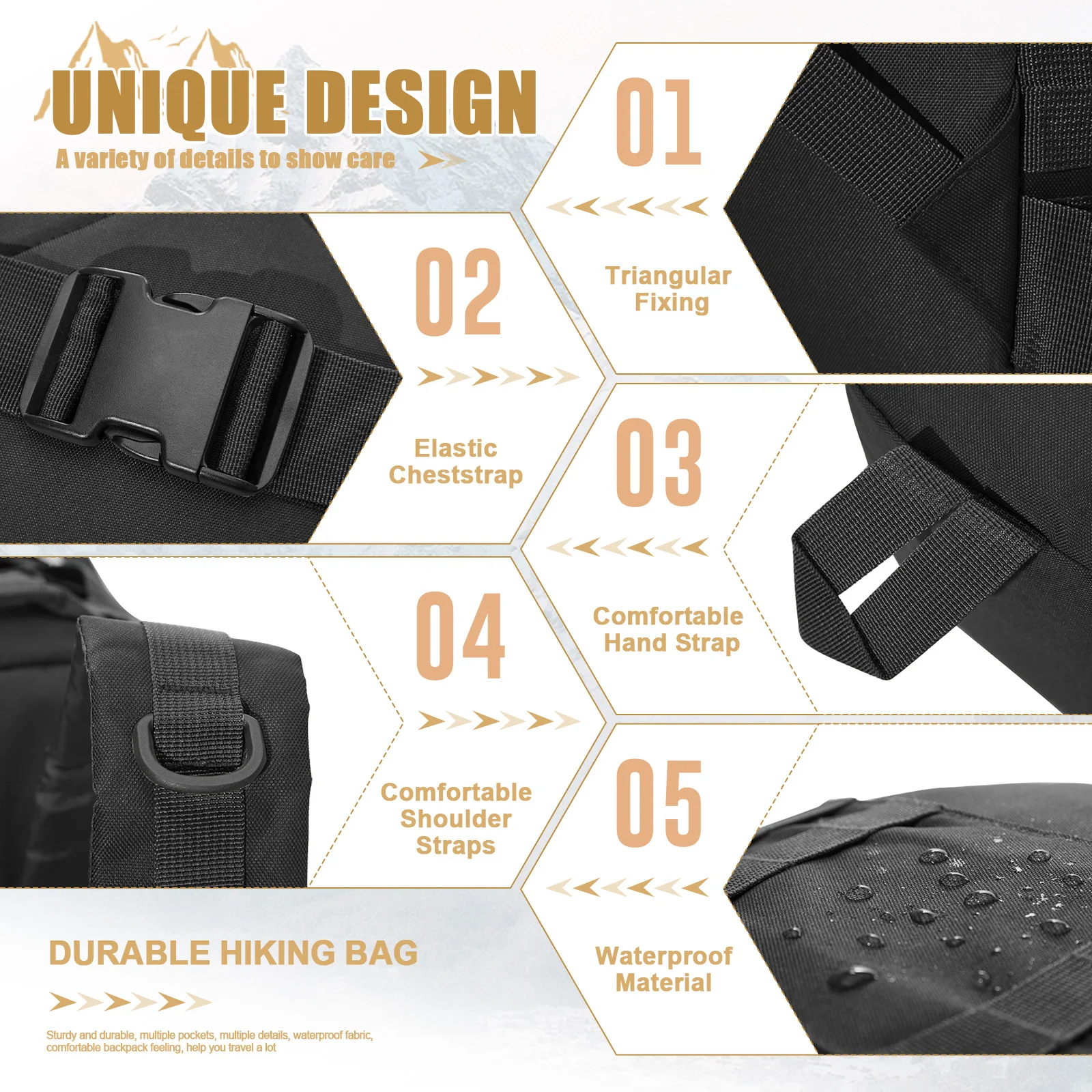 50L Tactical Backpacks Man Mountaineering backpack Survival Outdoor 3P Assault Pack EDC Molle Pack Hiking Removable Hunting Bag