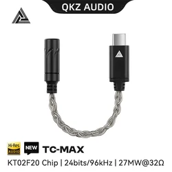 High - Fidelity Type C to 3.5mm Audio Adapter with HiFi DAC Digital Decoding and Earphone Amplifier (TC - MAX Black)