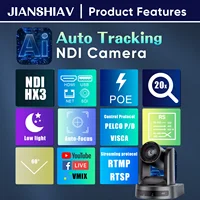 NDI/SDI 4K PTZ Camera 10X 20X zoom Video Conference Live Streaming HDMI USB IP POE 1080P for Church NetMeeting Broadcast Youtube - Image 2