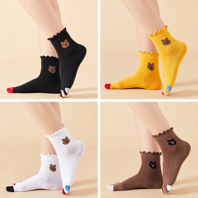 

Носки женские хлопковые на осень и зиму, 4 пары