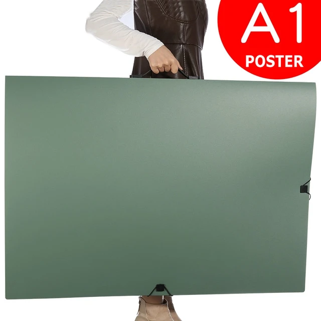 Large File Folder A1 Poster Paper Organizer Ring Binder HD Transparent PVC  Bag Display Book Folder