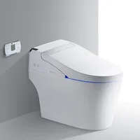 B0960S Auto Flush, Auto Open & Auto Close, 1.28 GPF Single Flush Toilet with Intelligent Smart Bidet Seat and Wireless Remote 1
