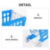 Children's Shopping Cart Miniature Basket for Kid Toys Plastic Office Kids 5