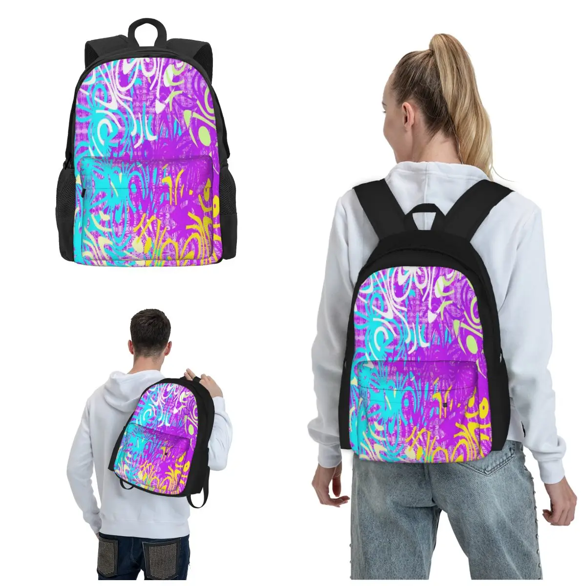 

Портативная спортивная сумка с красочным цветочным принтом для путешествий на открытом воздухе благодаря нашим прочным и надежным рюкзакам