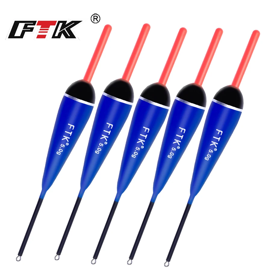 5 flotteurs Barguzinsky en sapin pour carpe - Flotteurs verticaux 13-14.5cm 2-5g par FTK