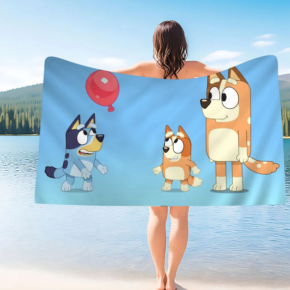 Cartoon B-Blueys Big Microfiber Beach Towels Quick Dry Towel Sand Beach Towels Pool Towel for Travel Swim Pool Yoga 6