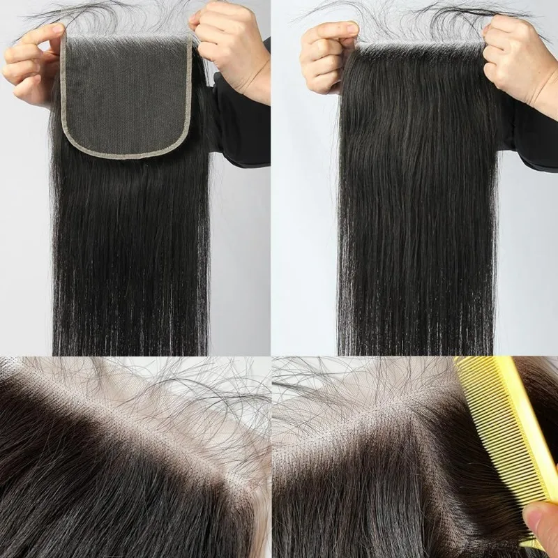 5x5 Lace Closure Straight & Body Wave Human Hair Natural Color Remy Hair Swiss Lace Closure 10-22 inches Soft and Silky